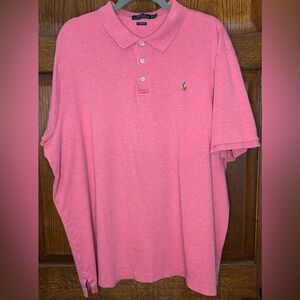 Polo Ralph Lauren Pink Men’s Soft Fabric Polo Shirt Men’s XXL